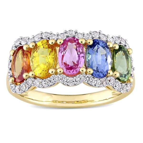 multi colored sapphire stone