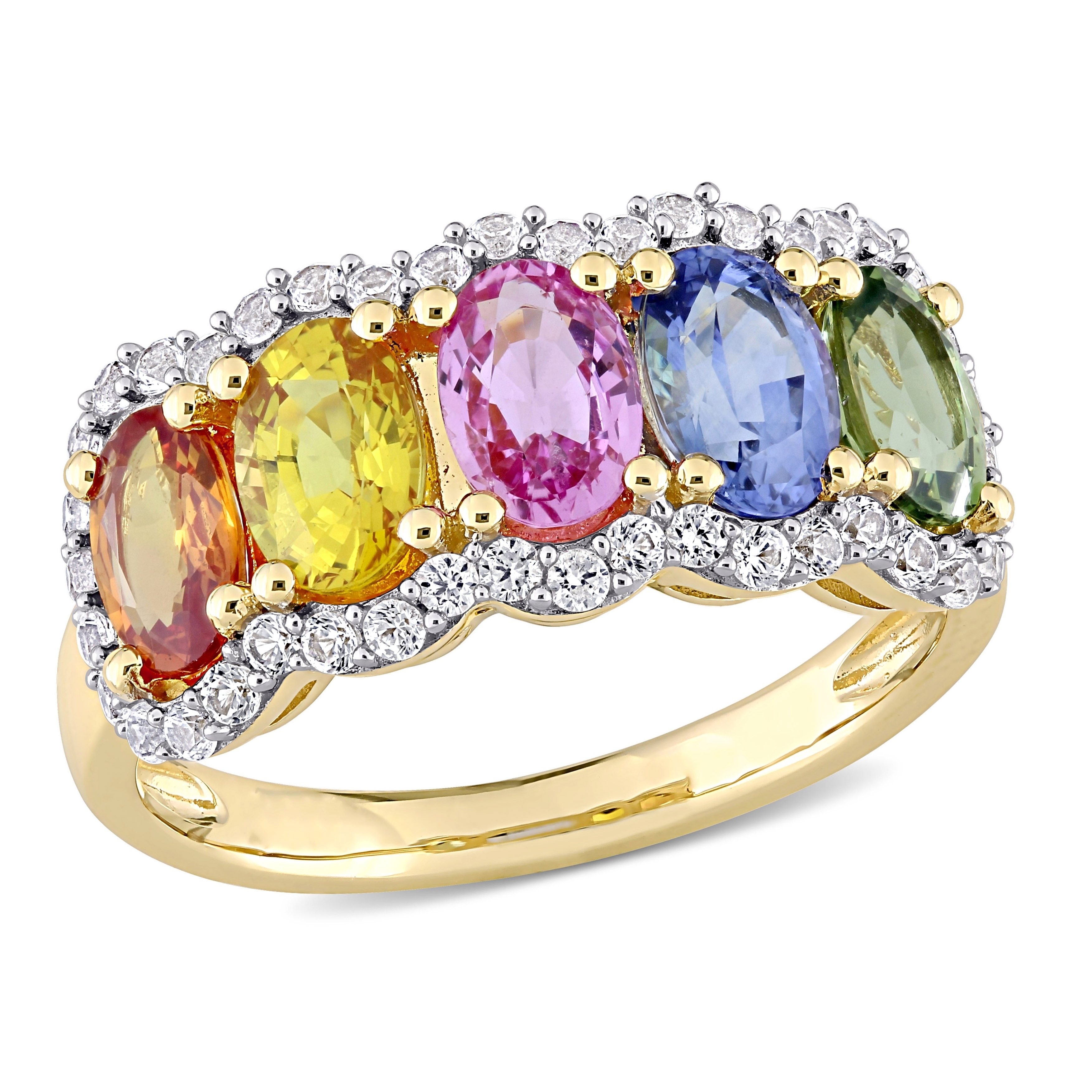 multi colored sapphire stone
