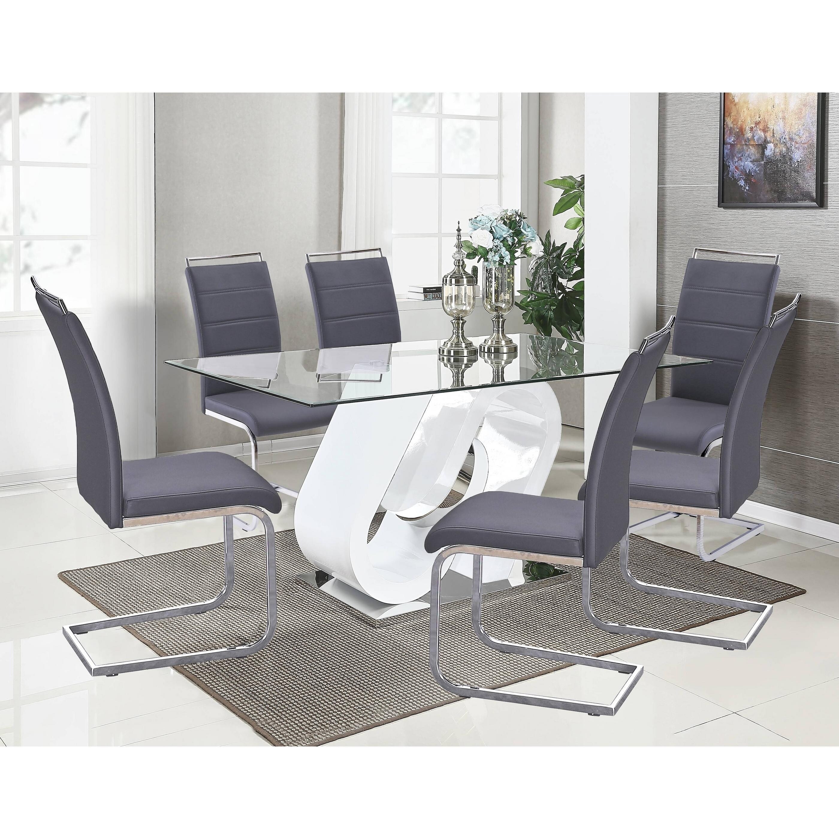 glass table and chairs