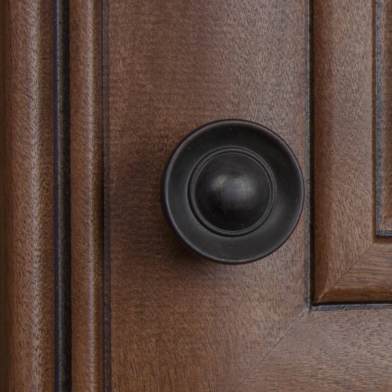 GlideRite 5-Pack 1 in. Oil Rubbed Bronze Round Ring Cabinet Knobs - Oil Rubbed Bronze