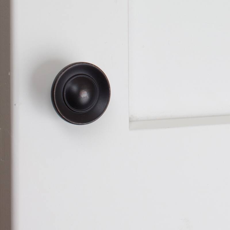 GlideRite 5-Pack 1 in. Oil Rubbed Bronze Round Ring Cabinet Knobs - Oil Rubbed Bronze