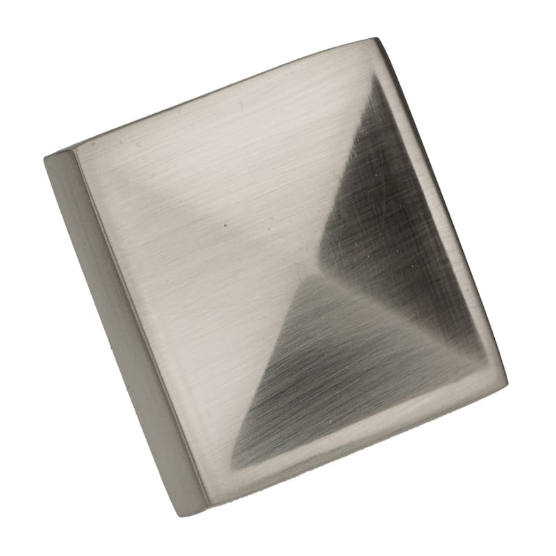 GlideRite 5-Pack 1-1/4 in. Satin Nickel Square Pyramid Cabinet Knobs - Satin Nickel