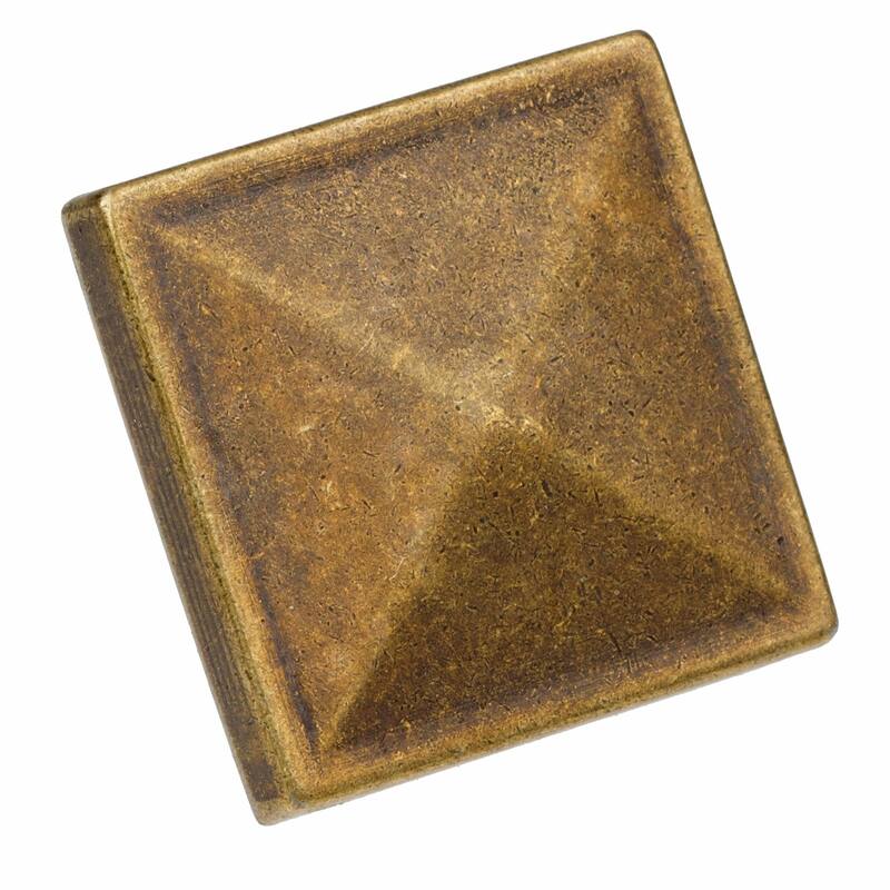 GlideRite 5-Pack 1-1/4 in. Antique Square Pyramid Cabinet Knobs