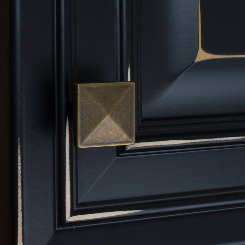 GlideRite 5-Pack 1-1/4 in. Antique Square Pyramid Cabinet Knobs
