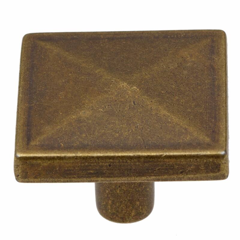 GlideRite 5-Pack 1-1/4 in. Antique Square Pyramid Cabinet Knobs