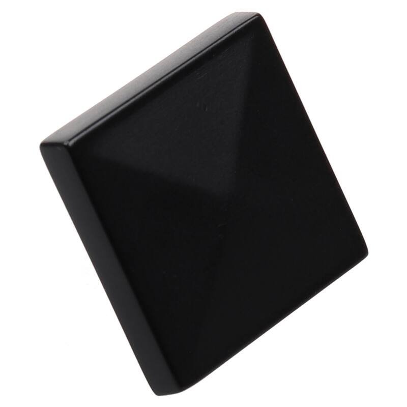 GlideRite 5-Pack 1-1/4 in. Matte Black Square Pyramid Cabinet Knobs - Matte Black