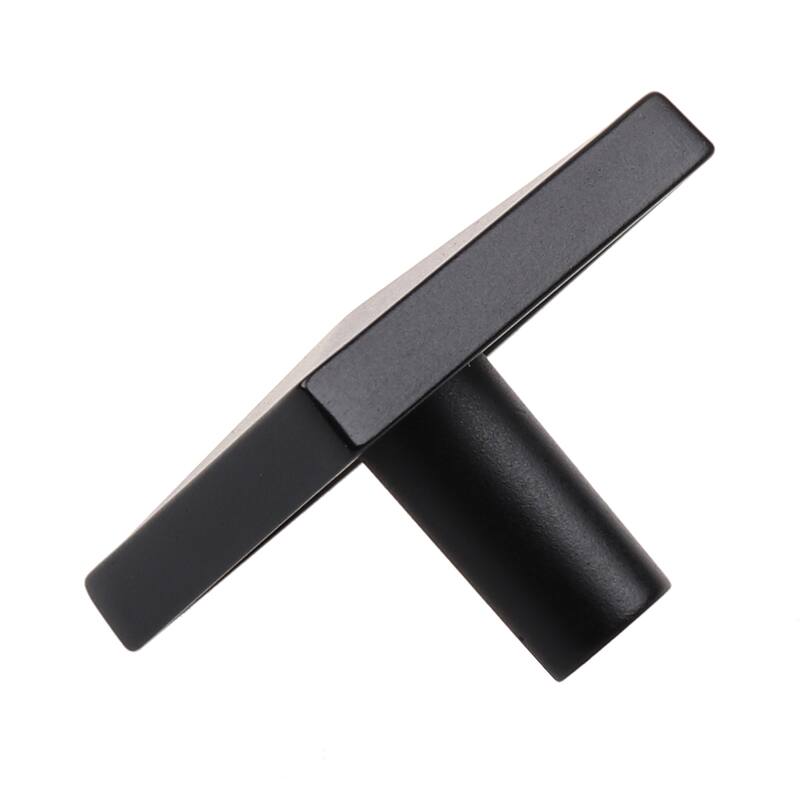 GlideRite 5-Pack 1-1/4 in. Matte Black Square Pyramid Cabinet Knobs - Matte Black
