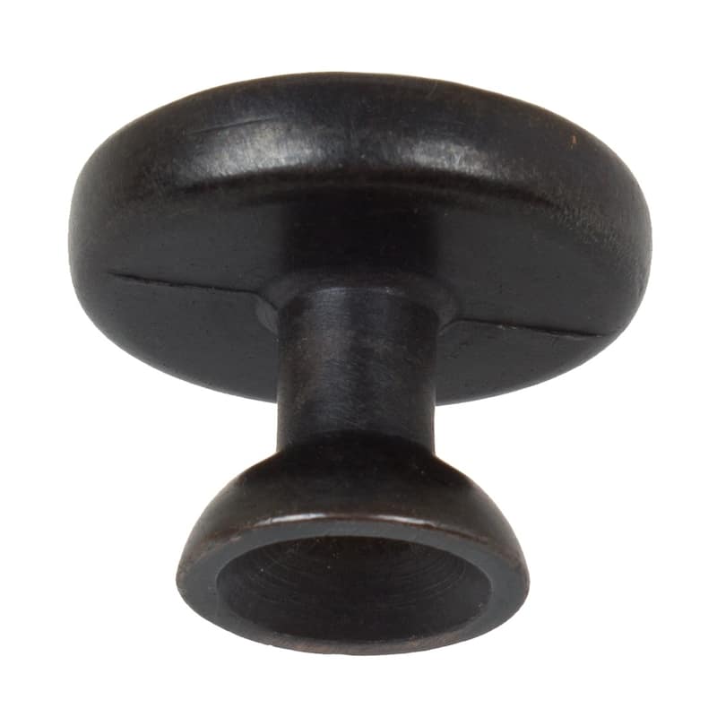 GlideRite 5-Pack 1-1/8 in. Rubbed Bronze Round Hammered Cabinet Knobs - Oil Rubbed Bronze