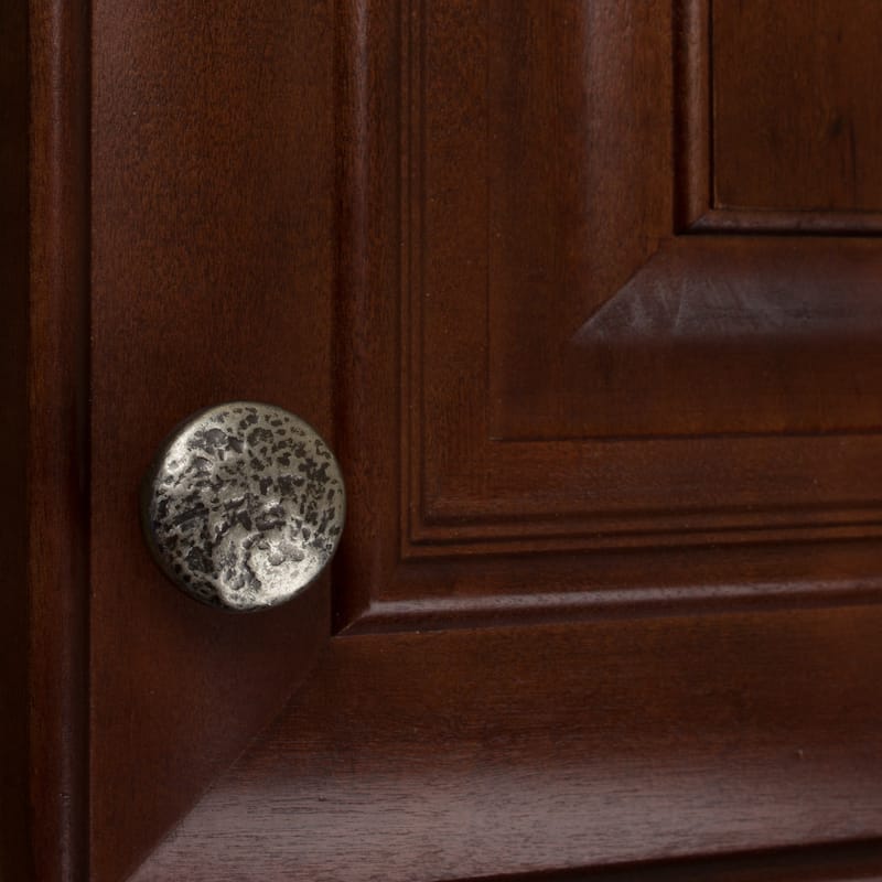 GlideRite 5-Pack 1-1/8 in. Weathered Nickel Hammered Cabinet Knobs - Weathered Nickel
