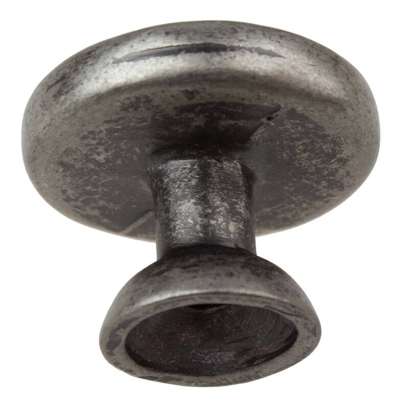 GlideRite 5-Pack 1-1/8 in. Weathered Nickel Hammered Cabinet Knobs - Weathered Nickel