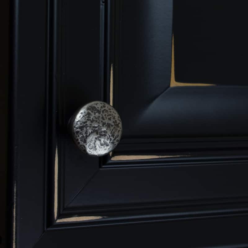 GlideRite 5-Pack 1-1/8 in. Weathered Nickel Hammered Cabinet Knobs - Weathered Nickel