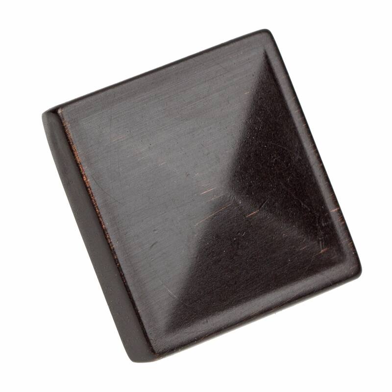 GlideRite 5-Pack 1-1/4 in. Rubbed Bronze Square Pyramid Cabinet Knobs - Oil Rubbed Bronze