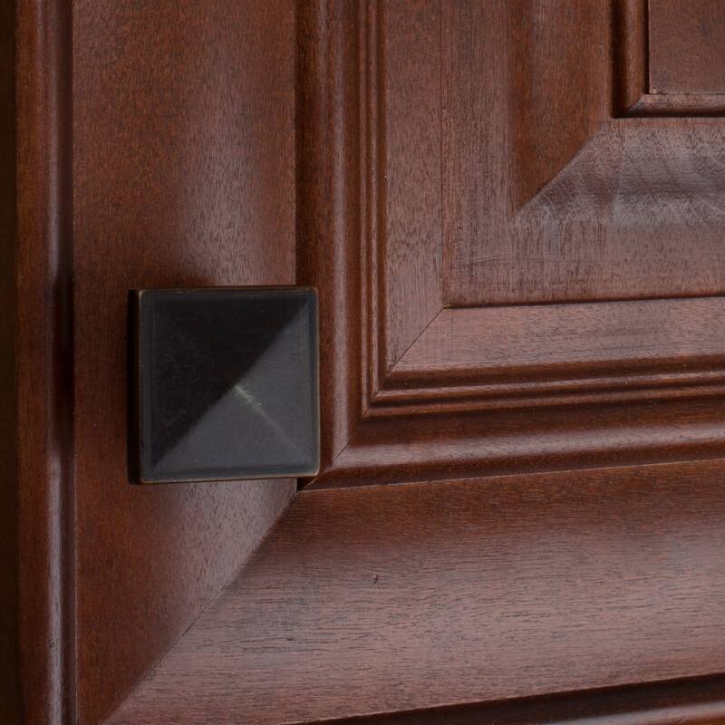 GlideRite 5-Pack 1-1/4 in. Rubbed Bronze Square Pyramid Cabinet Knobs - Oil Rubbed Bronze