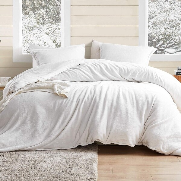 Coma Inducer Oversized Queen/Standard Sham Duvet Cover - Wait Oh What - Farmhouse White (As Is Item). Opens flyout.