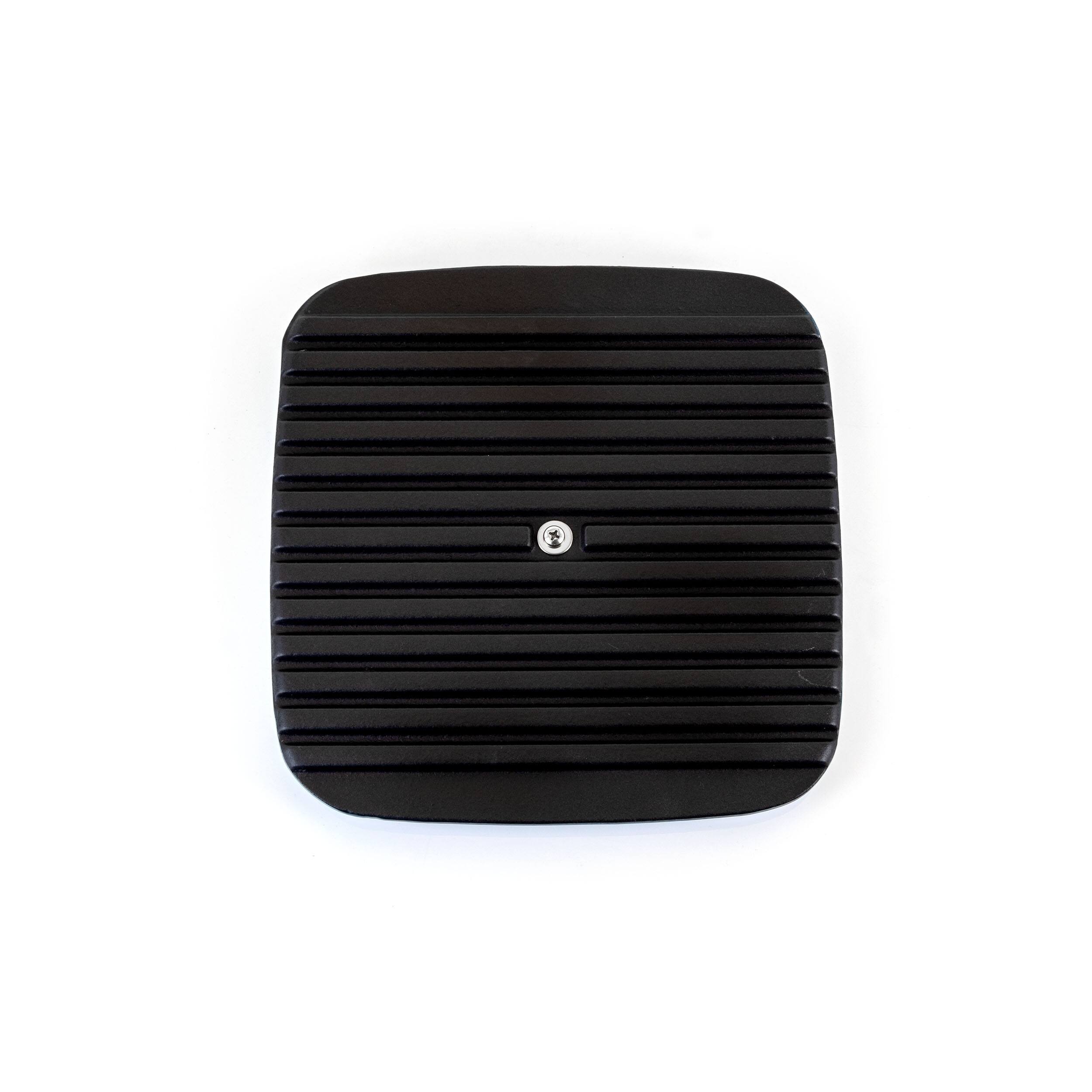 MegaChef 11 Inch Square Enamel Cast Iron Grill Pan in Blue with Press