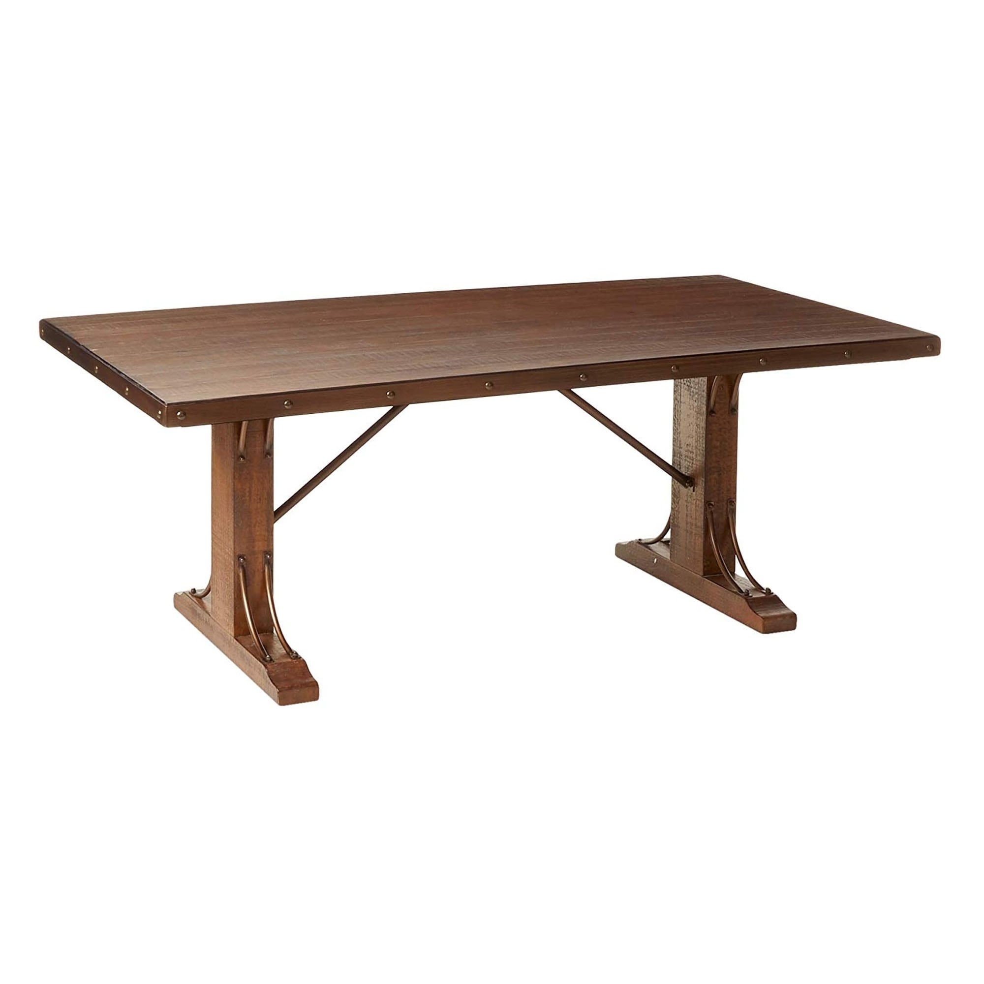 William S Home Furnishing Paulina Dining Table In Rustic Walnut Finish On Sale Overstock 30744660