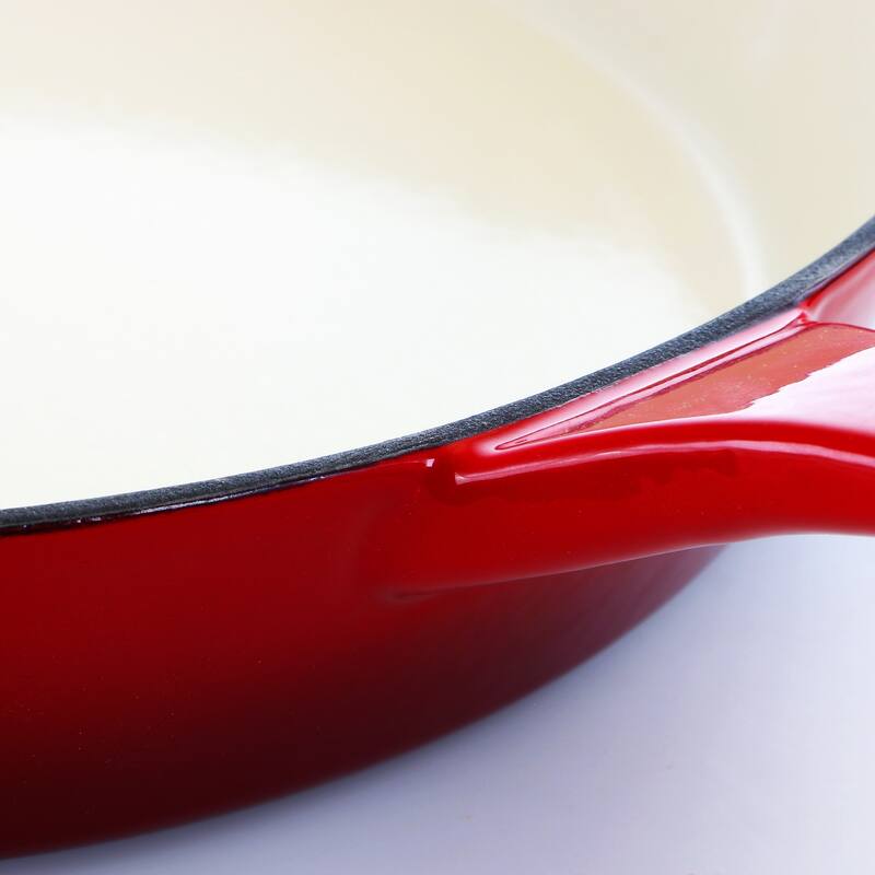 Crock-Pot Artisan 12 Inch Enameled Cast Iron Skillet in Scarlet Red