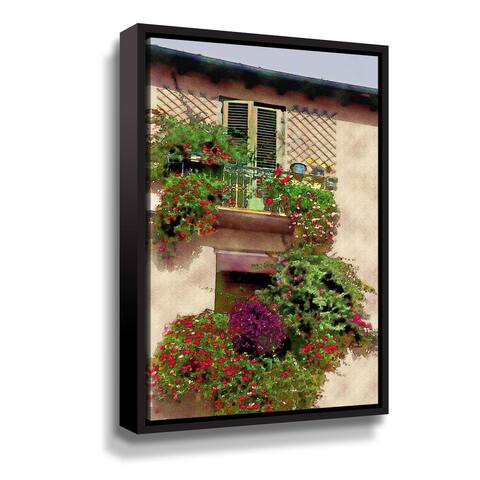 ArtWall Piazza Dell'Anfiteatro Gallery Wrapped Floater-framed Canvas by Linda Parker