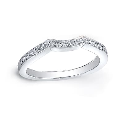 Auriya 1/5ctw Curved Diamond Wedding Band 14k Gold