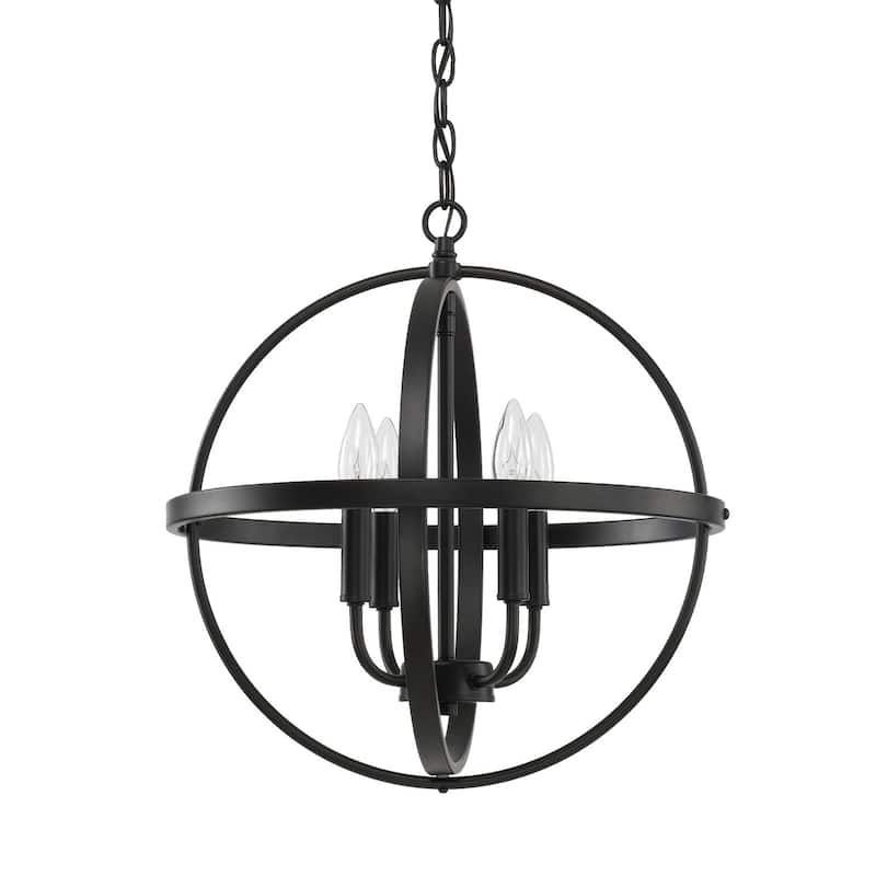 4-Light Pendant - Matte Black
