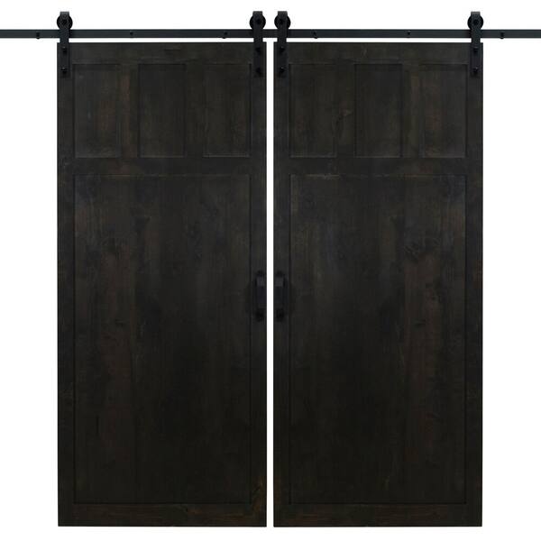 Shop 36 In X 84 In Craftsman Double Sliding Barn Doors With