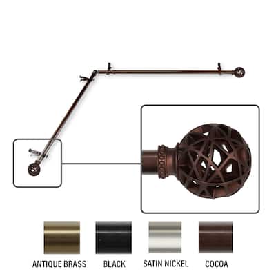 InStyleDesign Emerson Corner Window Curtain Rod 13/16 inch dia.