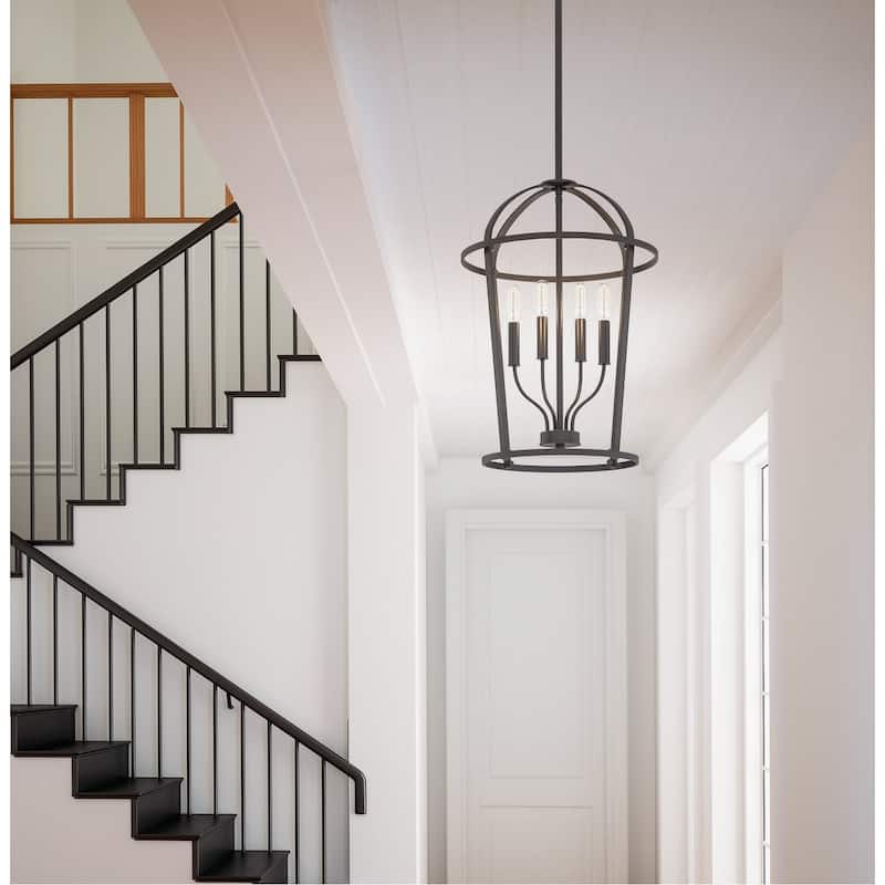Greyson 4-Light Foyer Pendant - Matte Black