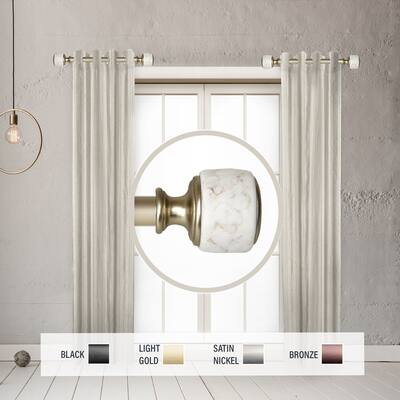 InStyleDesign Kinsley 1" Side Curtain Rod 12-20 inch long (Set of 2) - 12 to 20 inches