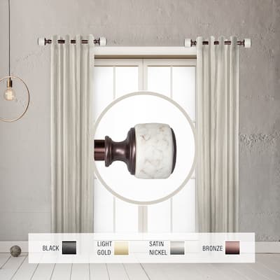 InStyleDesign Kinsley 1" Side Curtain Rod 12-20 inch long (Set of 2) - 12 to 20 inches