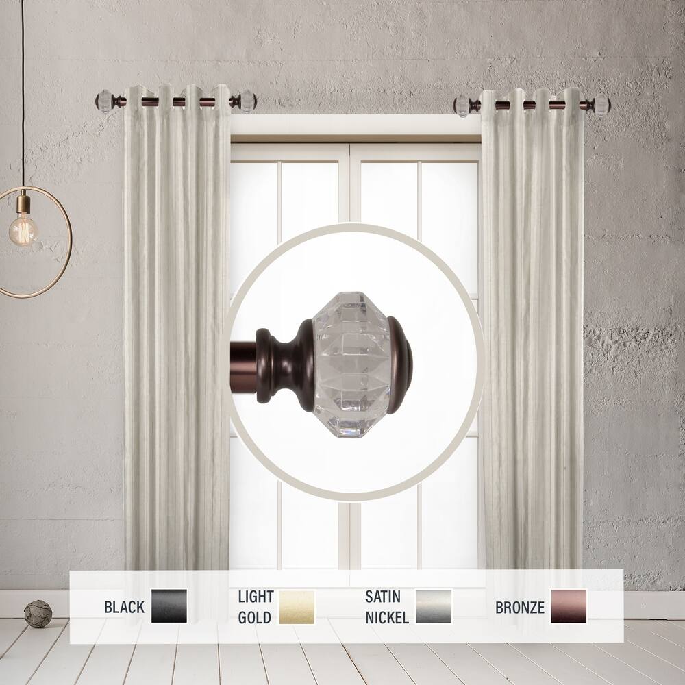 InStyleDesign Adeline 1" Side Curtain Rod 12-20 inch long (Set of 2) - 12 to 20 inches