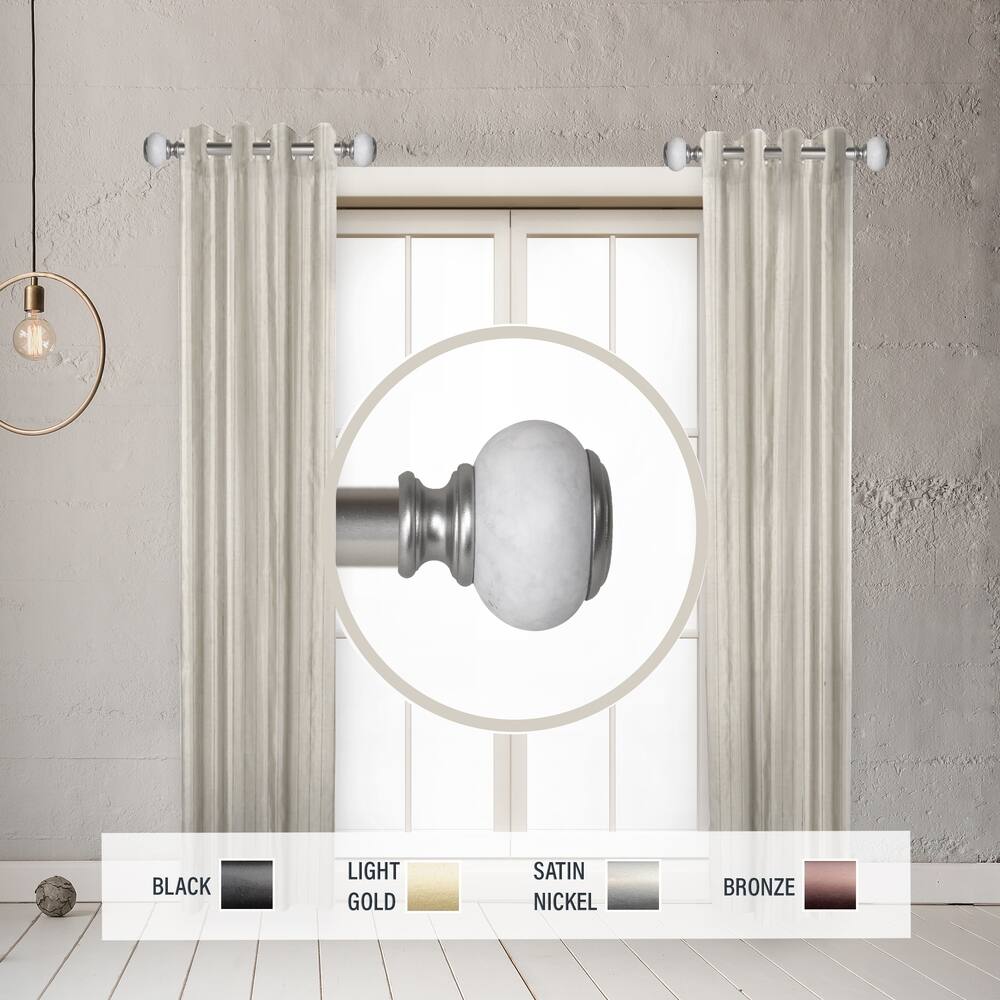 InStyleDesign Kennedy 1" Side Curtain Rod 12-20 inch long (Set of 2) - 12 to 20 inches