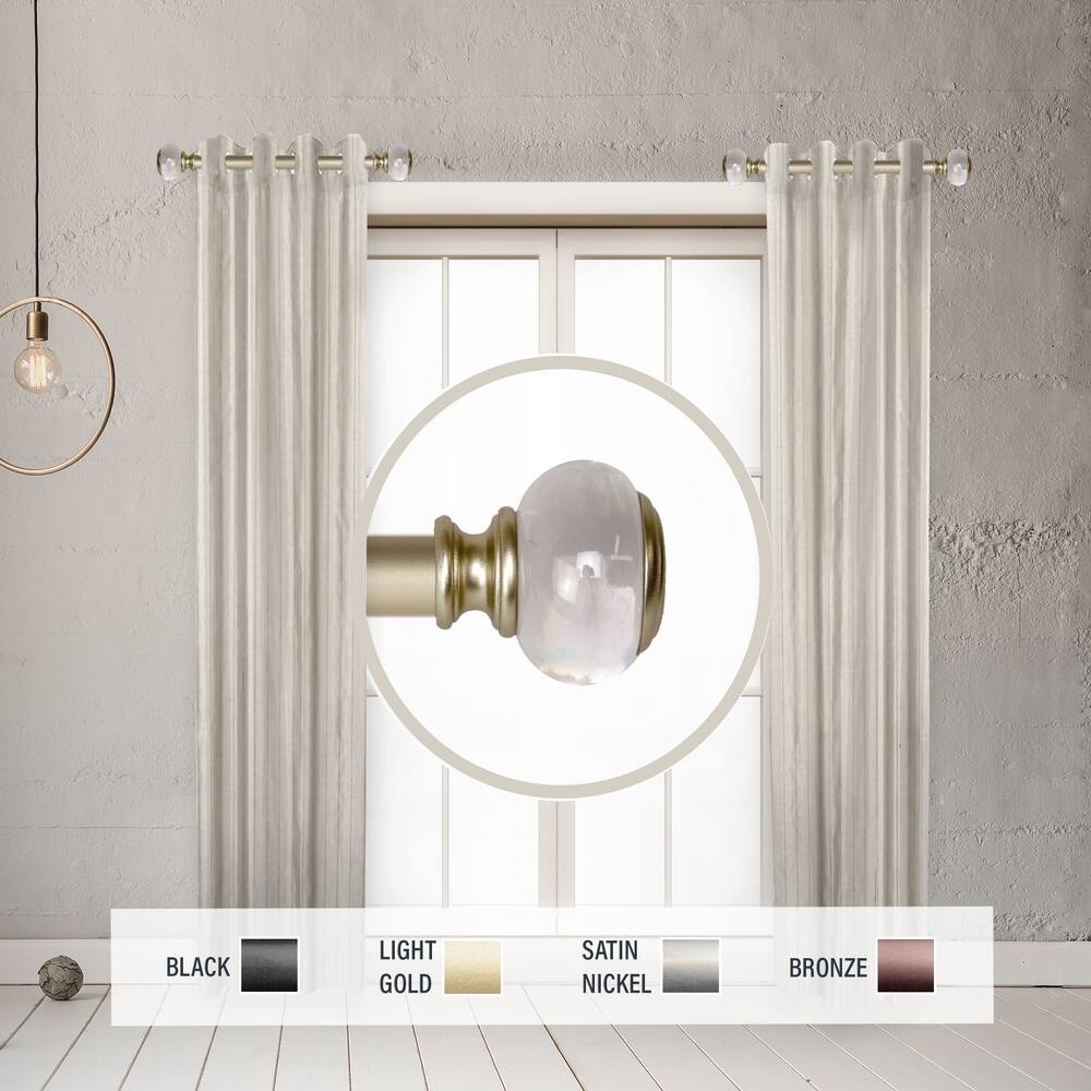 InStyleDesign Madelyn 1" Side Curtain Rod 12-20 inch long (Set of 2) - 12 to 20 inches