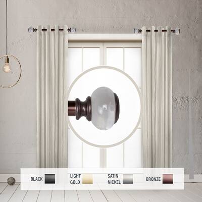 InStyleDesign Madelyn 1" Side Curtain Rod 12-20 inch long (Set of 2) - 12 to 20 inches