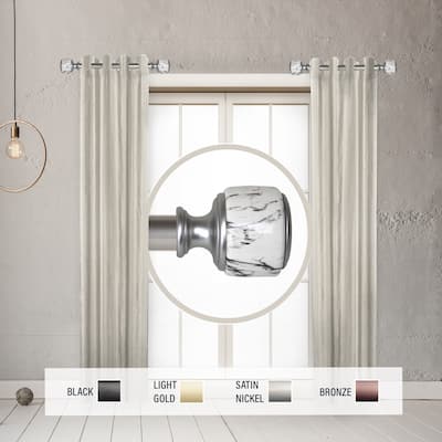 InStyleDesign Genesis 1" Side Curtain Rod 12-20 inch long (Set of 2) - 12 to 20 inches