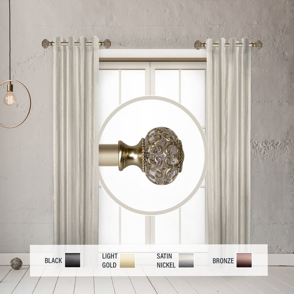 Shop Instyledesign Sadie 1 Side Curtain Rod 12 20 Inch Long Set