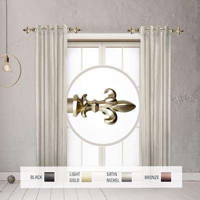 InStyleDesign Easton 1" Side Curtain Rod 12-20 inch long (Set of 2) - 12 to 20 inches
