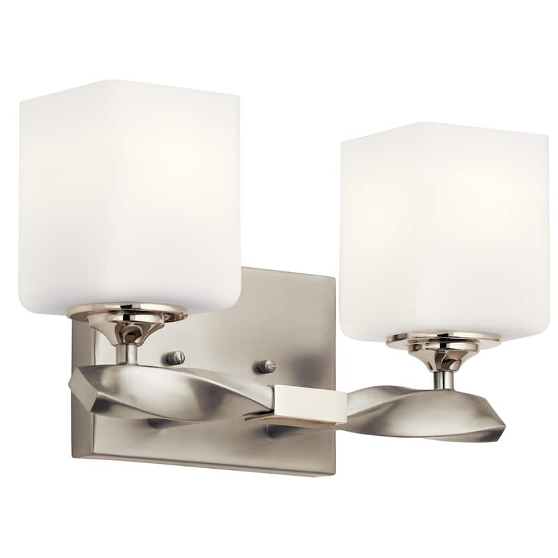Kichler Lighting Marette 2-Light Vanity Light Brushed Nickel