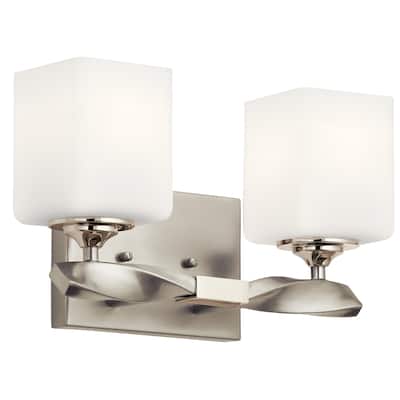 Kichler Lighting Marette 2-Light Vanity Light Brushed Nickel