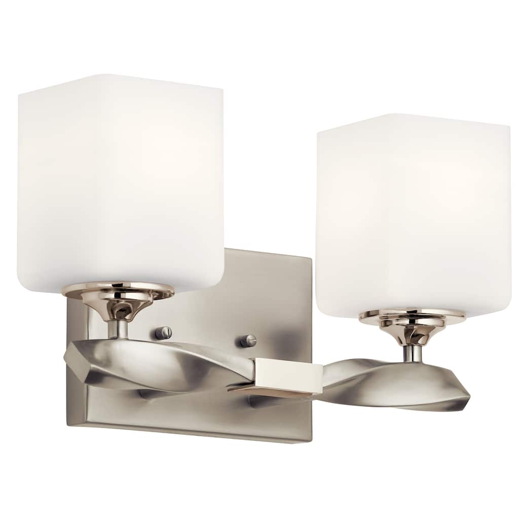 Kichler Lighting Marette 2-Light Vanity Light Brushed Nickel