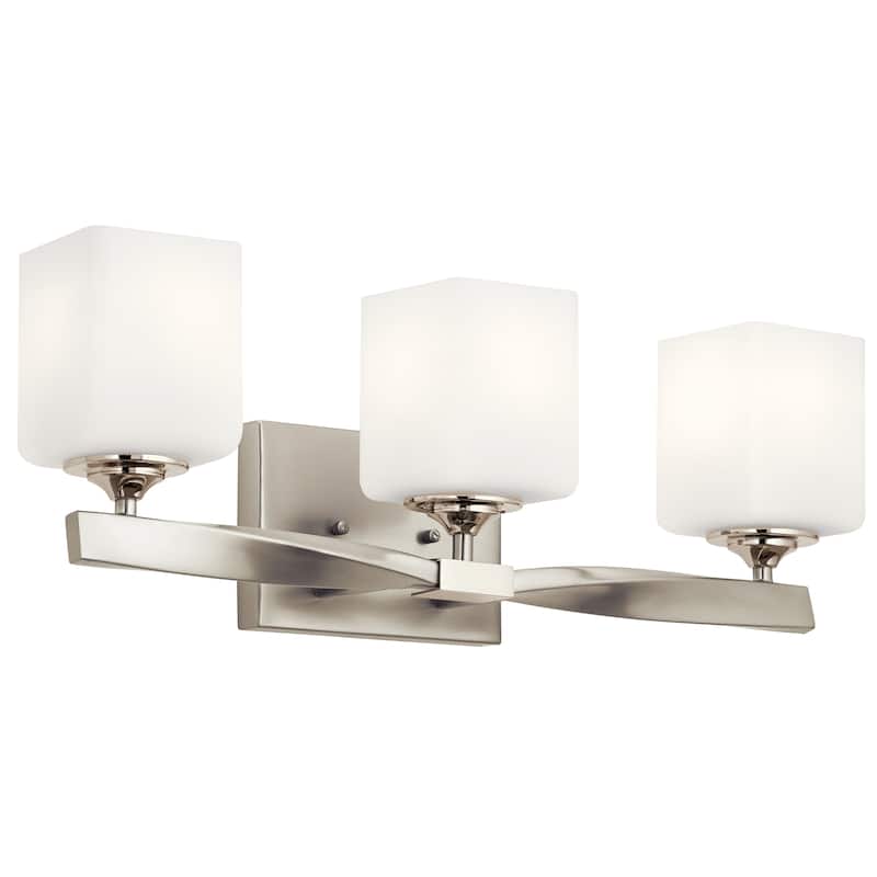 Kichler Lighting Marette 3-Light Vanity Light Brushed Nickel