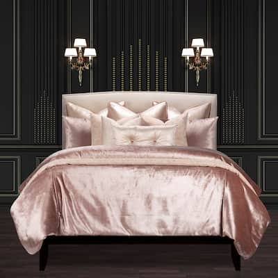 Breakfast In Bed Luxury Pink Velvet Supreme Duvet Cover and Insert Set