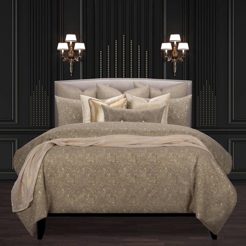 Garden Party Luxe Bouquet Supreme Duvet Cover and Insert Set - Queen - Bronze