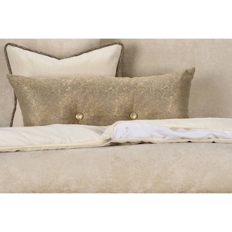 Rhythm and Rhyme Cream Sumptuous Supreme Duvet Cover and Insert Set