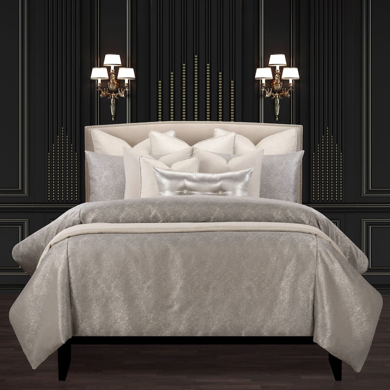 Jazz Club Glimmering Supreme Duvet Cover and Insert Set - Queen - Silver