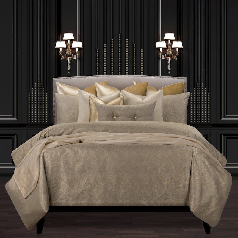 Jazz Club Glimmering Supreme Duvet Cover and Insert Set - Queen - Bronze