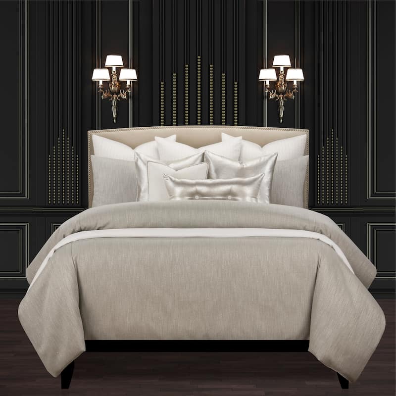 Lumiere Shimmering Supreme Duvet Cover and Insert Set - King - Truffle