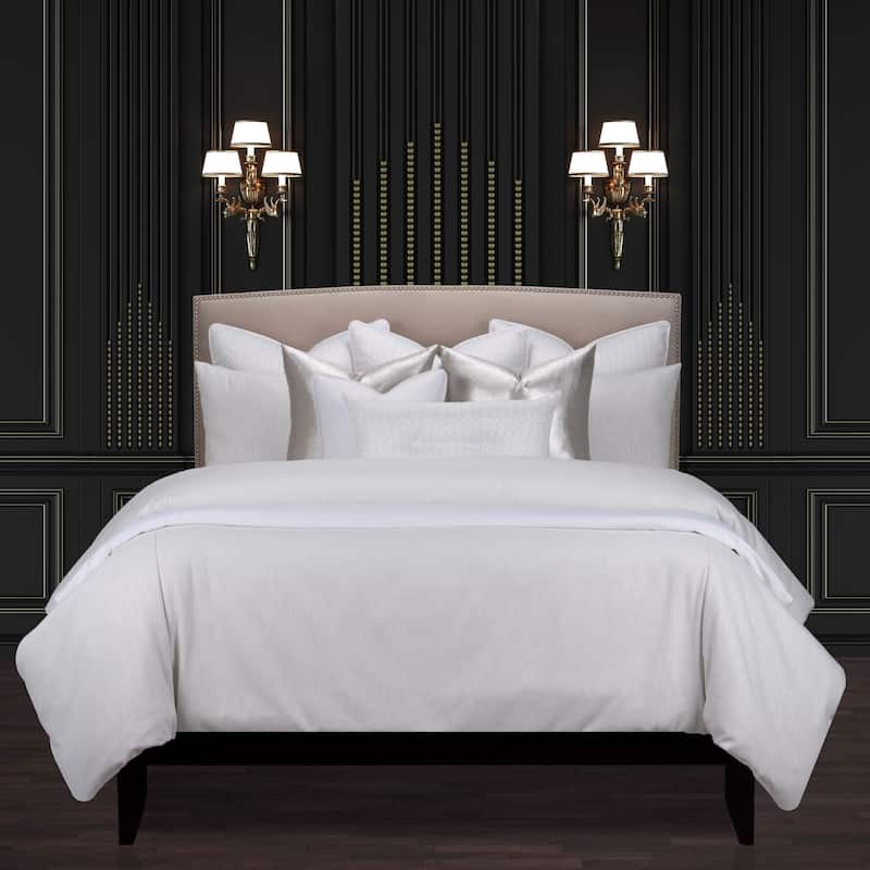 Lumiere Shimmering Supreme Duvet Cover and Insert Set - Queen - Frost