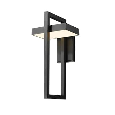 Luttrel 1 Light Outdoor Wall Sconce - Black. - Black