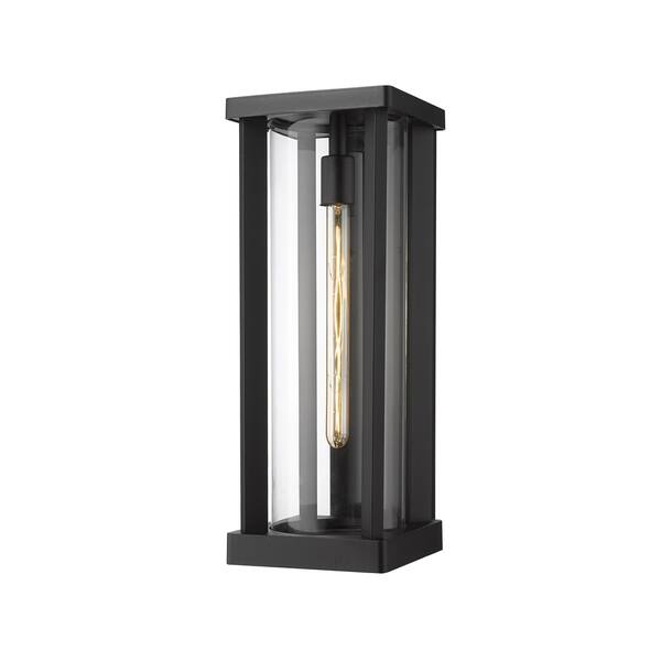 slide 1 of 1, Glenwood 1 Light Outdoor Wall Sconce. - Black