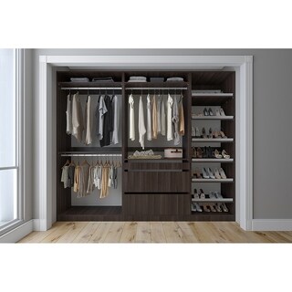 Unicasa Indstrias De Mveis S A Closet Co 96 L Custom Closet System Brown 3 Rods Shoe Rack Dailymail